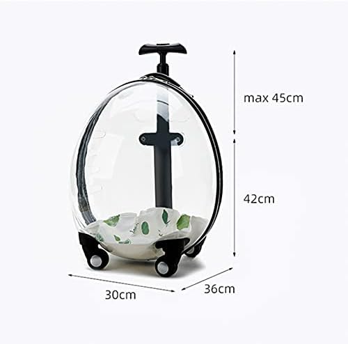 Torbica za kolica za kućne ljubimce prijenosna prozirna torba za kolica putna transportna torba torba za prtljagu na kotačima prijenosna