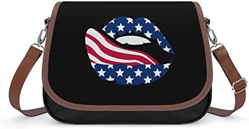 Američka zastava usne kožna torba Na ramenu mala torba modni remen torba putni ruksak na ramenu za muškarce žene