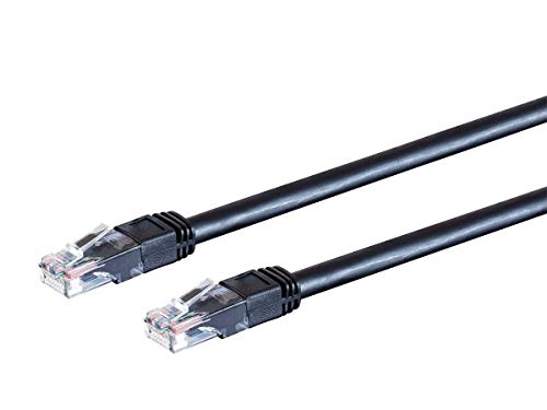 Monoprice CAT6 Outdoor Ocijenjeni Ethernet Patch kabel - 5 stopa - crno | Snagless RJ45, nasukano, 550MHz, UTP, čista gola bakrena