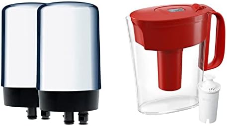 Brita Filter za vodu iz slavine, Filtri za zamjenu sustava za filtraciju vode, kromiranje, 2 brojanja i vodeni bacač za pitku i pitku
