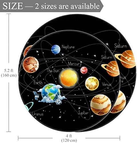 Llnsupply velika veličina 4 ft okrugla dječja igrališta prostirka svemirski planeti uran vrtić u Uran vrtić non Slip Kids tepih playmat