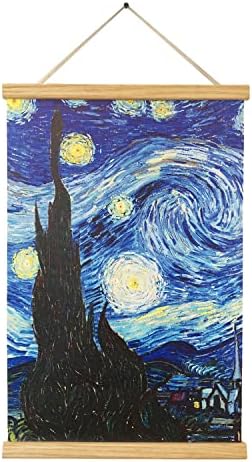 Thvanart van Gogh platno zidne umjetničke plakate i otisci bademovog cvijeta uokvireni hrastov drveni svitak viseći zidni dekor za