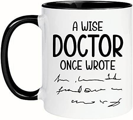 Wonwhew Yywudishop - Smiješno liječnik šalica, mudri liječnik jednom je napisao šalicu, šalicu liječnika, liječnička šalica, za žensku,