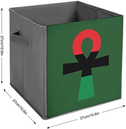 Crvena crna i zelena Ankh simbol srušenih kanti za skladištenje kockica Organizator trendovske kutije za odlaganje umetnuti kocke ladice