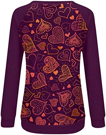 Valentinovo dukseri za žene grafički puloveri sretni majica za Valentinovo pulover vrhovi bluza
