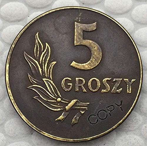 Izazov novčića 1949 Poljske kovanice Kopirajte Kopiranje poklona za njega kolekcija novčića