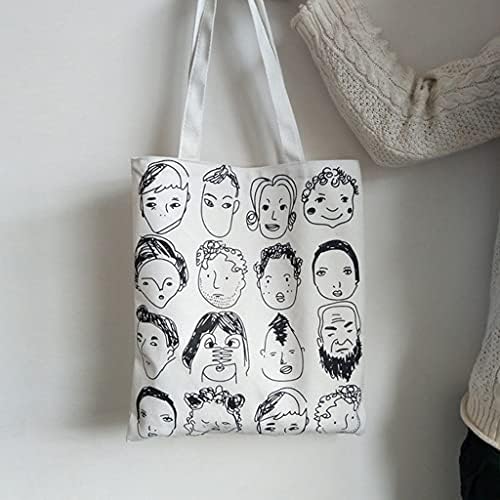 Ramena platnene modne torbe tiskane torbe za višekratnu upotrebu Ženska umjetnička torba s ručkom hvala torbe za kupovinu