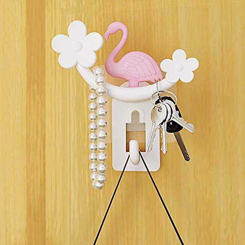 VPANG 6 PCS kreativni flamingo kaput Kuke ljepljive kuke teške zidne kuke vješalice za viseći ogrtač, kaput, šal, ručnik, ključ, torba,