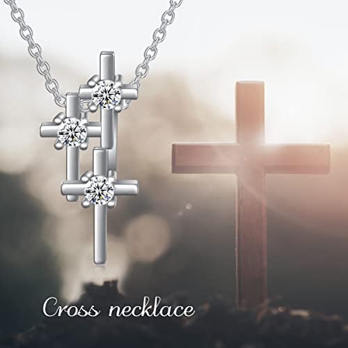 Kršćanski rođendanski pokloni za žene ogrlica s križem od srebra 9925 uzorak za žene privjesak s križem vjera vjerski nakit Božićni
