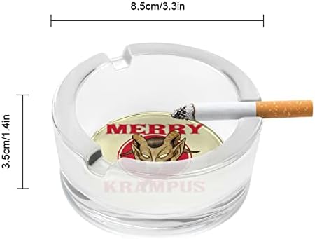 Merry Krampus staklene staklene pepeljare okrugli držač pušača pepela ladica za kućni hotelski stol gornji ukras