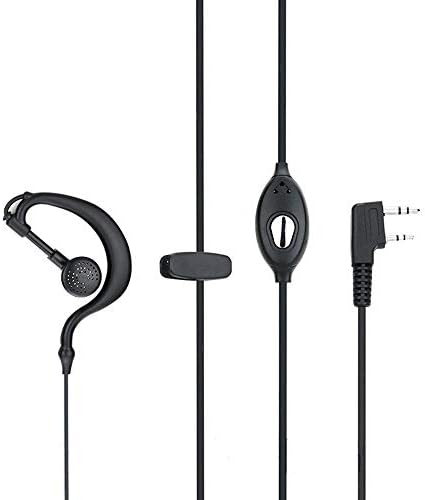 Slušalica-slušalica za voki toki abcGOODefg 2-pinski G-obliku slušalica-slušalica s mikrofonom PRITISNI za razgovor, kompatibilna s