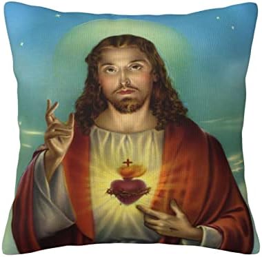 Kadeux sveto srce Isusova jastuka umeće 18x18 inčni jastuci za bacanje umetnuti kvadratni poklopac za bacanje jastuka