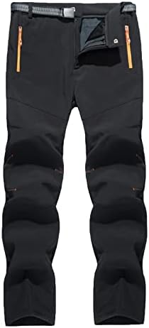 Muške hlače Boja koja blokira tanku fit plišanu toplinu elastičnu mekanu školjku vanjsku školjku na otvorenom planinarenjem za biciklizam