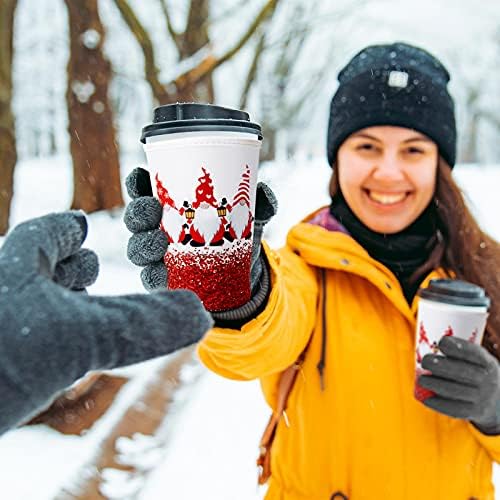 6 komada Božićni rukav za ledenu kavu za višekratnu upotrebu neoprenski rukav za šalicu za piće veliki držač za piće šalica za čašu
