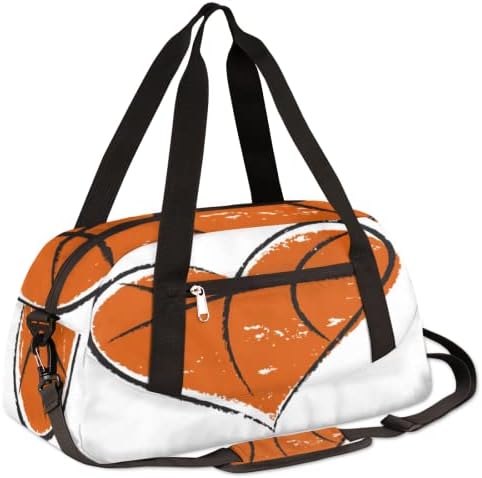 Srčani oblik košarkaška djeca Duffle Bag Boys Sportska torba lagana voda otporna na vodu Sportske torba za teretanu Weekender preko