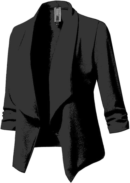 Lang xu staklene žene crne tanke blejzere kardigan kaput dugi rukavi žene blejzeri jakne casual poslovno odijelo dama