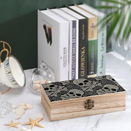 Nudquio lubanja dijamantni uzorak drvena kutija Organizator za skladištenje s retro zaključavanjem za nakit fotografije čuva da poklon