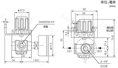 52000 91 / 4 pneumatski mini regulator rasterećenja tlaka zraka regulator kompresora postrojenja za pročišćavanje otpadnih voda veleprodajni