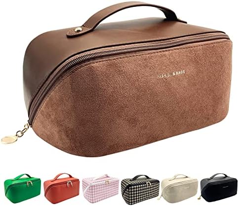 MogeWoe, kozmetička torba za veliki kapacitet - torba za šminku za žene, kožna vodootporna kozmetička torba, prijenosna torba za organizator