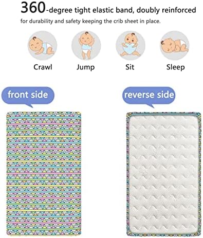 Rasadnici s tematskim plahtama za mini korist, prijenosni mini krevetići s plahtama mekanih i prozračnih posteljina - list madraca