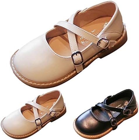 Modne dječje Ležerne Cipele za djevojčice s ravnim okruglim nožnim prstima s debelim potplatom jednobojne jazz cipele s dvostrukom