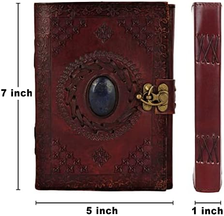Rustikalni gradski dizajner kožni Stone Journal & Tree Of Life Notebook Combo - Book of Shadow Travel Pisanje bilježnica Dar za muškarce