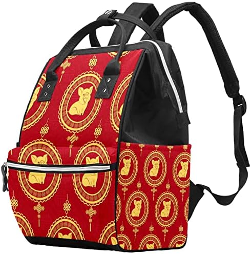 Guerotkr putovanja ruksak, vrećice pelena, vreća s ruksakom pelena, zlatna svinja komemorativna kovanica crveni uzorak