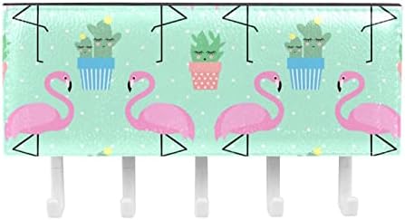Guerotkr kuke za viseće, ljepljive zidne kuke, samo -ljepljive kuke, besprijekorne ružičaste flamingo životinje u lončanima