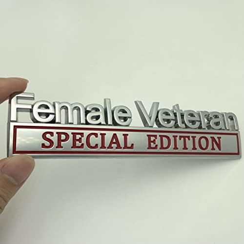 2pcs ženskog veterana, specijalno izdanje automobila, 3D uzdignute metalne naljepnice za vanjske kamionske naljepnice Chrome blagdaj