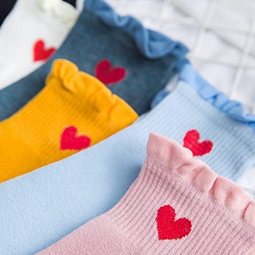 Ceoon 3/5 parova Slatke čarape od srčanih čarapa čarape za gležnjeve za žene čarape za posade pokloni za ženske čarape