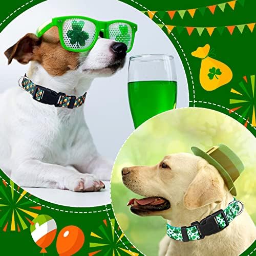 6 komada sv. Patrick's Day Ovratnici Podesivi odmor mekane osnovne ogrlice za pse Udoban mačji ovratnik s plastičnom kopčom za male