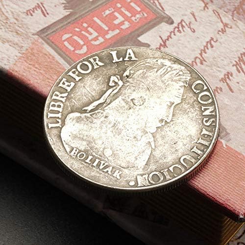 Izvrsni novčić 1835. Južnoamerički osloboditelj Simon Bolivar Komemorativni srebrni novčić Kolekcija Antique Coin Zbirke sa srebrnim