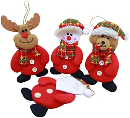 Happyyami božićni dekor Djed Mraz claus ukras 4pcs božićni viseći ukrasi Božić viseći plišani igračka
