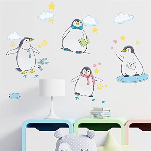 Super slatka naljepnica za pingvin zidne naljepnice uklonjive pvc zidne naljepnice za spavaću sobu dnevna soba dječja soba vrtić vrtić