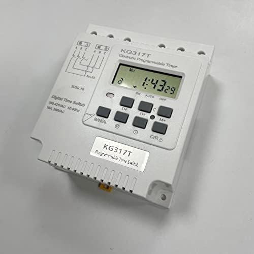 KG317T 3 faze DIN Rail Weeeeekly Programirani digitalni timer Switch AC 380V 16A 30A Trofazni upravljački prekidači vremena za vrijeme