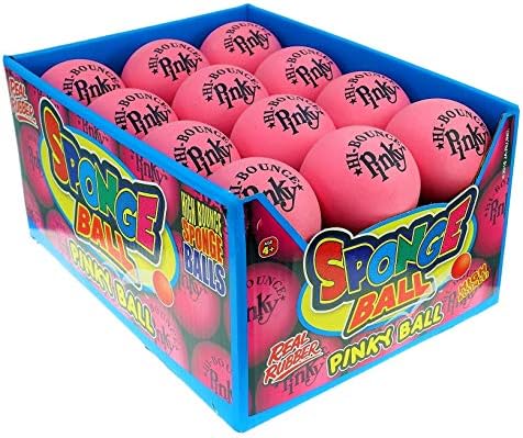 Hi-Bounce Pinky Ball od Ja-Ru. Gumene ručne kuglice za djecu i odrasle. Mala ružičasta kugla za odskok. Unutarnji i vanjski sportski