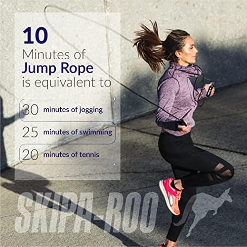 Jump rope SKIPA-ROO - Vježbanje s podesivim fitness opremom za muškarce i žene kod kuće u vašoj teretani za кардиотренировок, boks