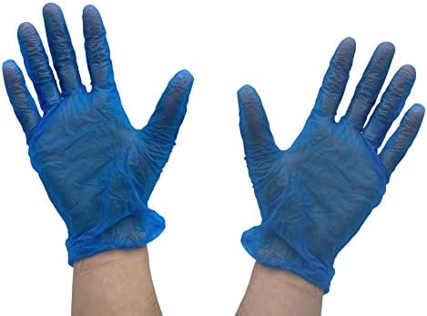 Vinil rukavice u boji, plave, velike veličine, 1000 komada, jednokratne rukavice bez praha i lateksa