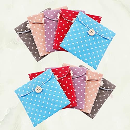 Healeved 10pcs Mini Lady Coin Coin Wallet Torch Container Tampons Keys Saphins Menstrual Travel Pads Trip Slučajno putopis-Woncredit