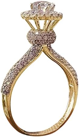 Oštri pravi prstenovi ručno izrađeni zaručnički poklon luksuzni bijeli kameni izrezani vjenčani nakit prstenovi za palac za žene Veličina
