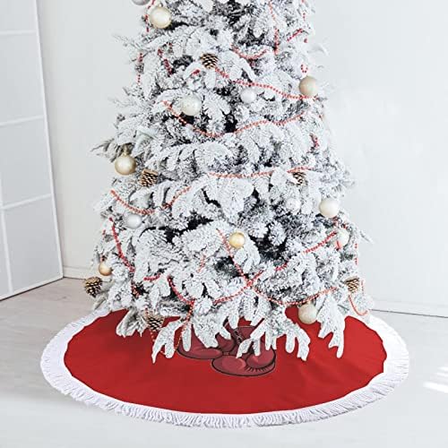 Crvene bokserske rukavice božićno drvce suknja za praznične zabave s čipkastim čipkama