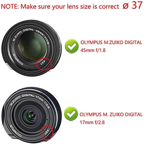 Objektiv EM10 za Olympus E-M10 IV E-PL7 W/ M.Zuiko 14-42mm leća, kompatibilna za Panasonic Lumix G 12-32mm leća [2-pack]