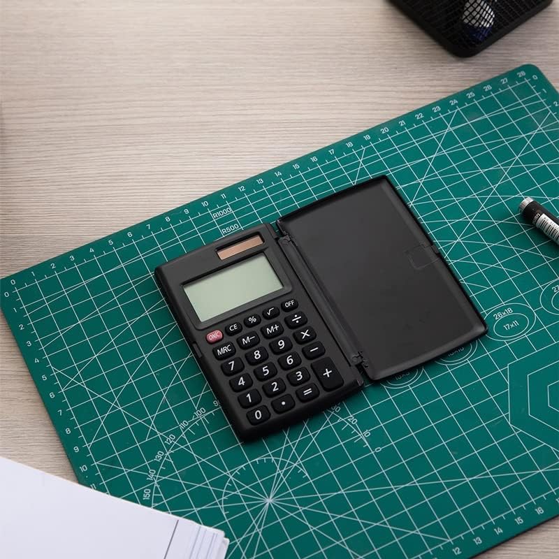MJWDP prijenosni kalkulator džep Mini kalkulator mali 8-znamenkasti poklopac baterija solarna dvostruka snaga