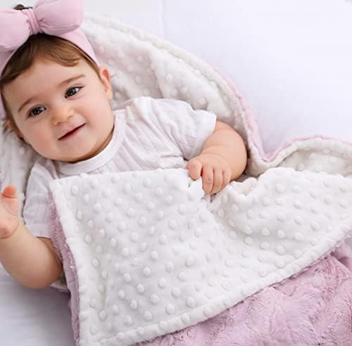 Buttzo Baby pokrivač za dječake djevojčice, mališani, nejasno mekano toplo ugodno minky točkicu primitak, poklon za tuširanje za novorođenčad