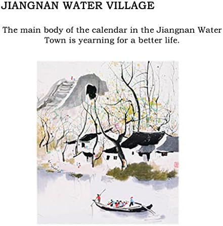 Kalenda za selo Jiangnan, 2023. Tradicionalni kineski zidni kalendar, zidni lunarni kalendar, planer rasporeda 12 mjeseci