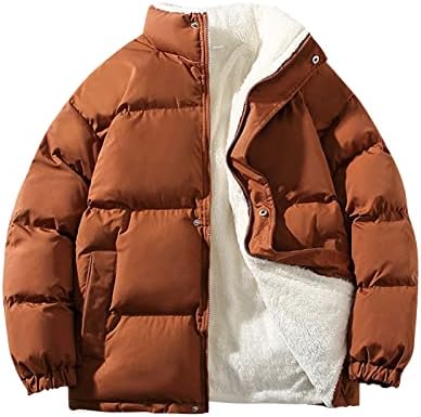 FSAHJKEE Muška vodootporna kišna jakna, nova zimska Sherpa Classic nadmašena casual urbana Slim Fit Athletic Jacket Outdoor