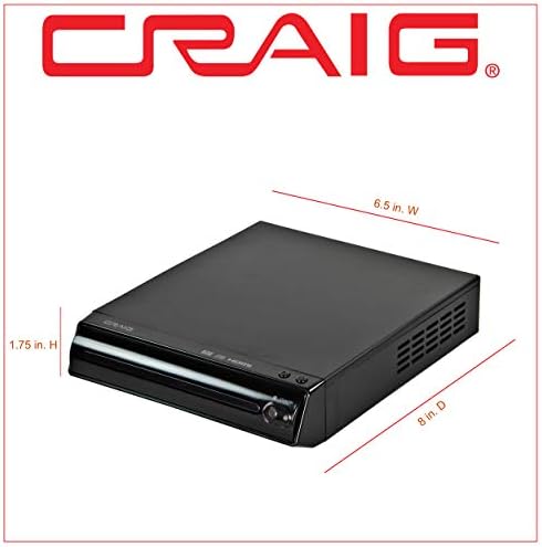 Kompaktan DVD player Craig CVD401A HDMI s daljinskim upravljačem crne boje | Kompatibilan sa DVD-R/DVD-RW/JPEG/CD-R/CD-R-R/CD | Progressive