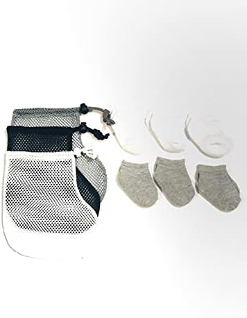 Višenamjenske vrećice za rublje za novorođenčad, 3 pakiranja, 10012, vrećica za rublje-3 pakiranja - bijela, siva i Crna, 1,5