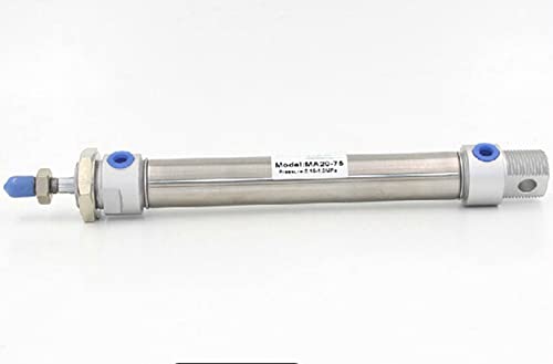 Dvostruko djelovanje pneumatski mali cilindri od nehrđajućeg čelika 25 mm provrta 25 mm udara MA25-25 Mini zračni cilindar