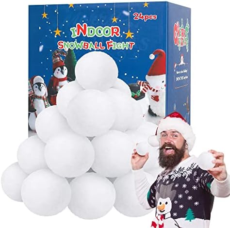 24 pakiranja snježnih kuglica za djecu u zatvorenom prostoru 3-inčne plišane igračke za bebe s lažnom snježnom kuglom mekani set za